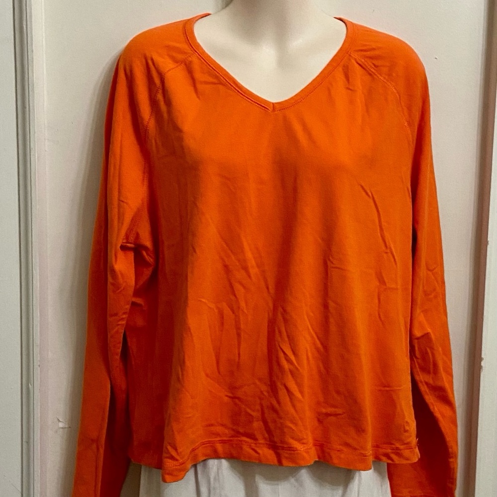 Danskin Orange Pullover Blouse (XL)